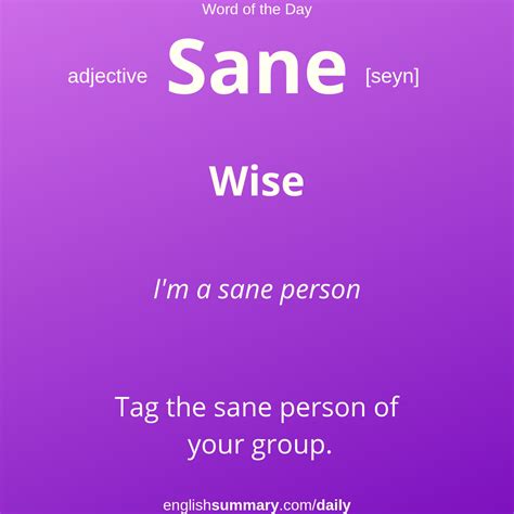 sane meaning